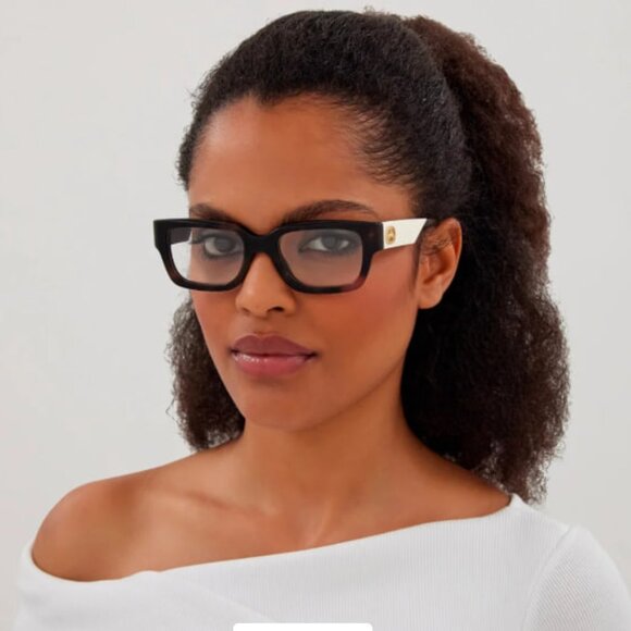 NEW GUCCI EYEGLASSES GUCCI GG1666O 005 BLACK WITH IVORY EYEWEAR - Picture 3 of 4